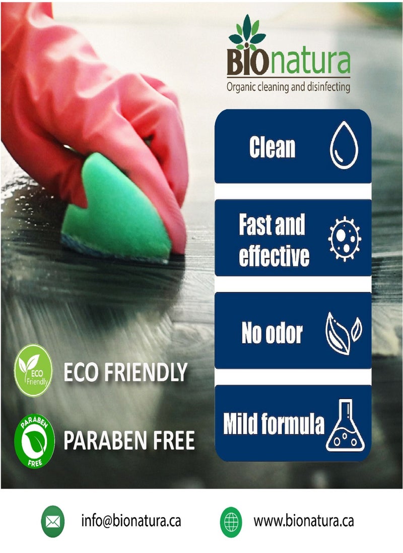 BioNatura - Heavy Degreaser Clean and Disinfect - Bionatura - 100% Natural, Organic, Non-Toxic - Antivirus, Biodegradable and Safe - 750 ML - Image 1
