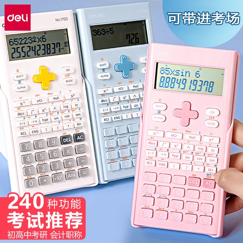 Deli 1700 Scientific Calculator Students Study Exam Computer Function Calculator Middle School Students Intermediate Accounting - Image 2