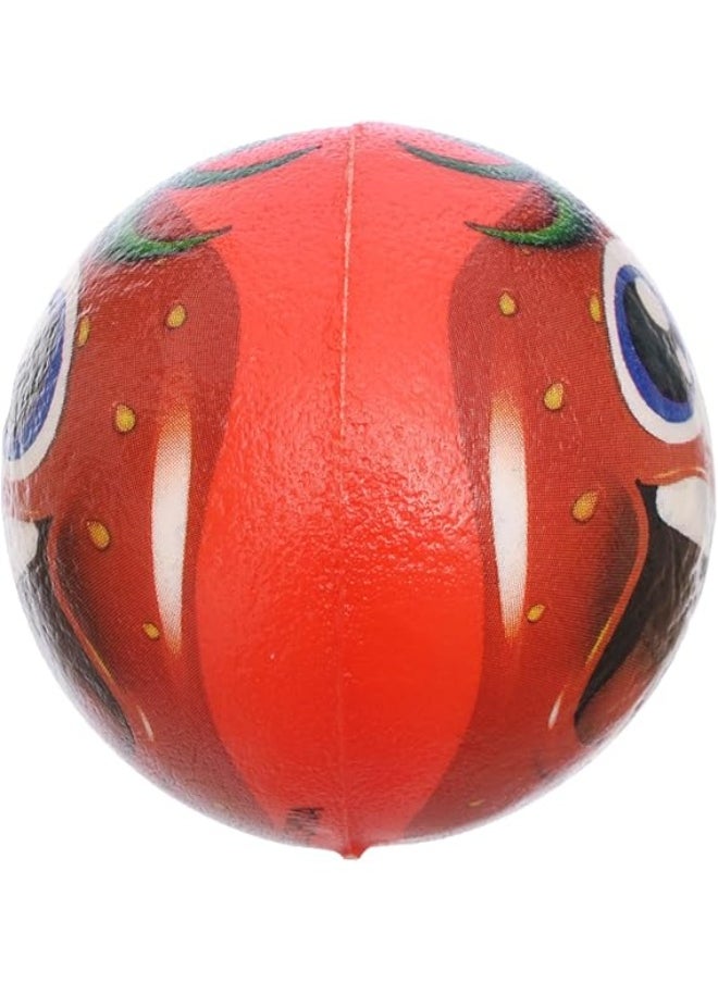Bapper Strawberry Face Design Mini Ball for Kids, Set of 1 - Multicolor  - Image 1