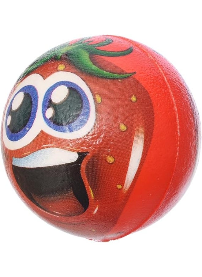 Bapper Strawberry Face Design Mini Ball for Kids, Set of 1 - Multicolor  - Image 3