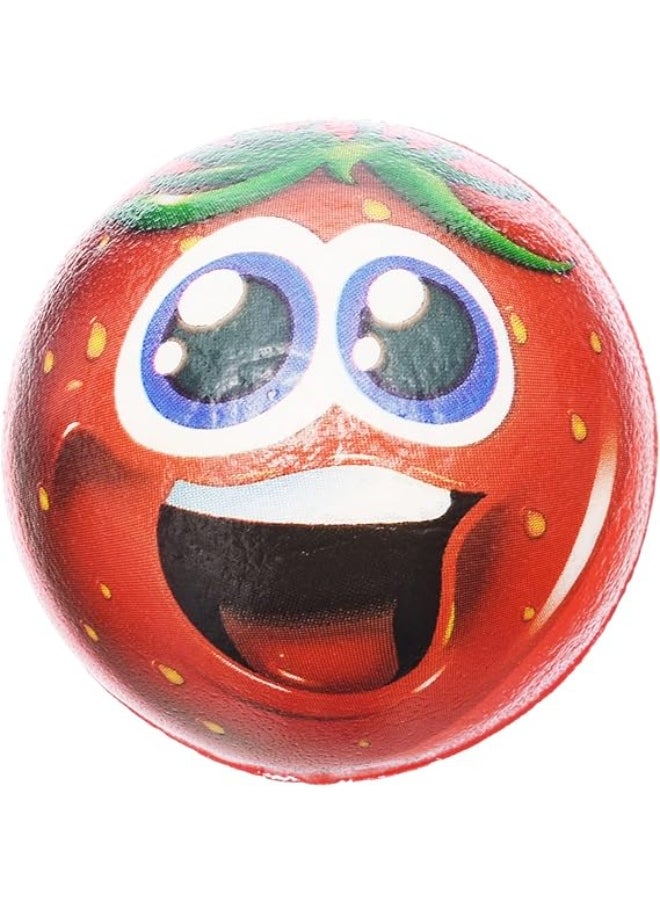 Bapper Strawberry Face Design Mini Ball for Kids, Set of 1 - Multicolor  - Image 2