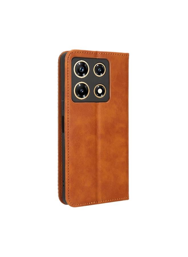 Zaboon Case For Infinix Note 30 Pro Magnetic Buckle Retro Texture Leather Phone Case - Image 3