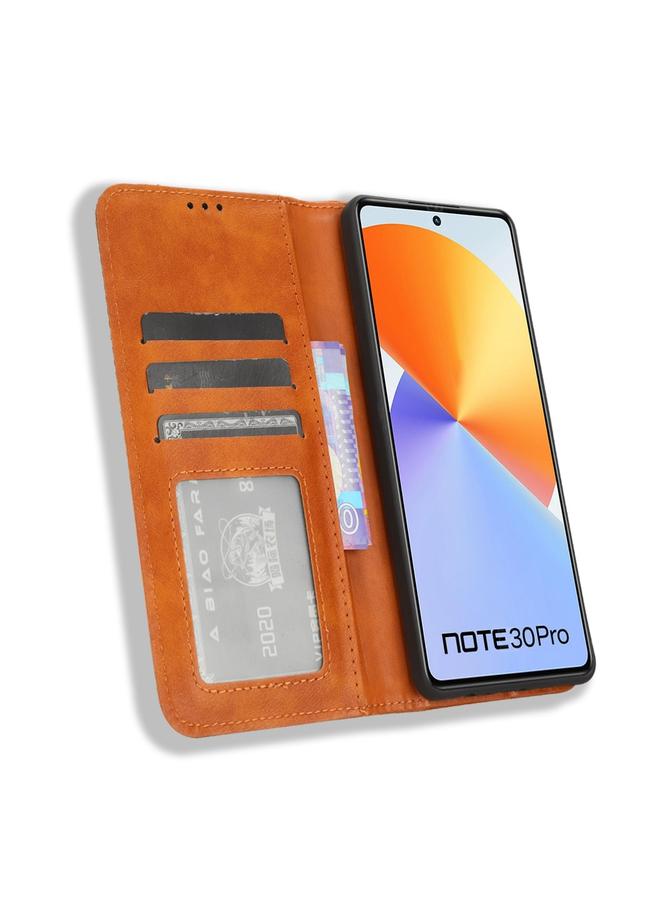 Zaboon Case For Infinix Note 30 Pro Magnetic Buckle Retro Texture Leather Phone Case - Image 4