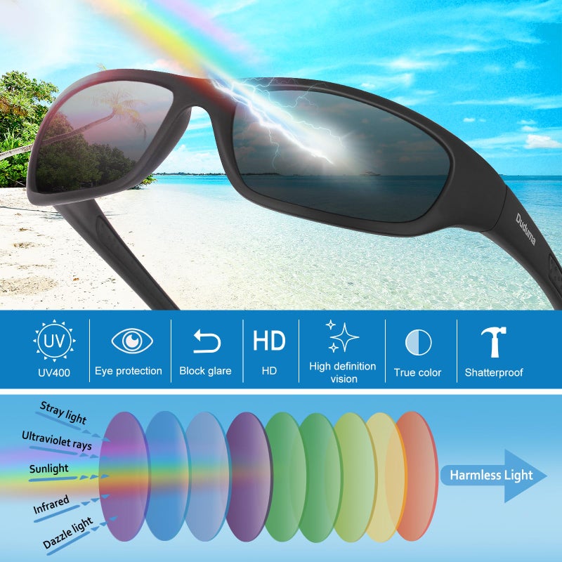 Duduma Tr8116 Polarized Sports Sunglasses for Baseball Cycling Fishing Golf Superlight Frame - Image 3
