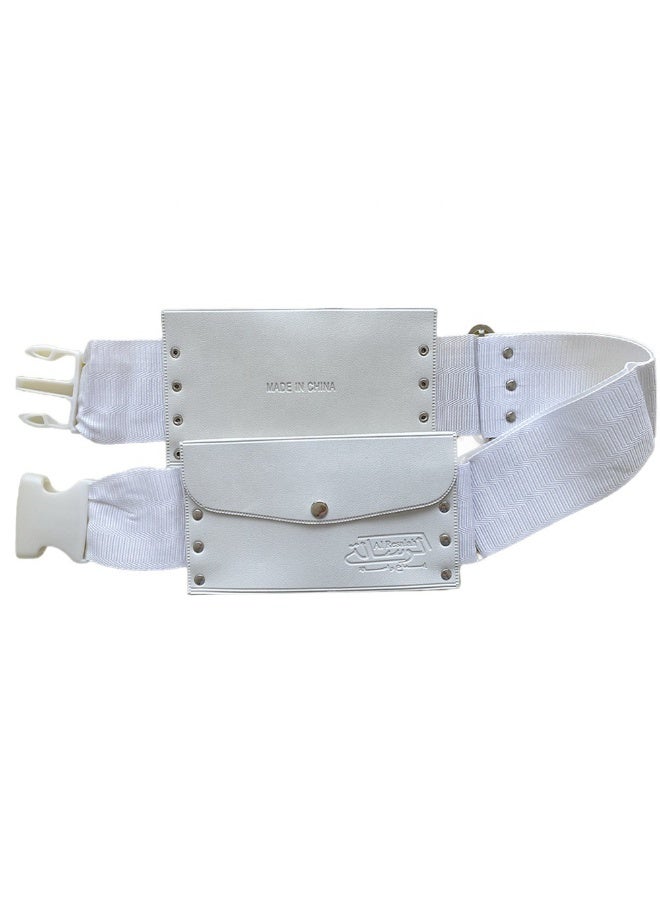 شنطة خصر قماش أكسفورد بيضا للحج - Image 1