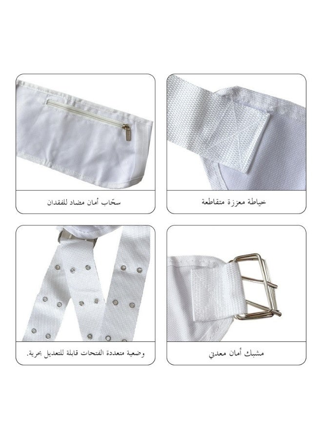 شنطة خصر قماش أكسفورد بيضا للحج - Image 2