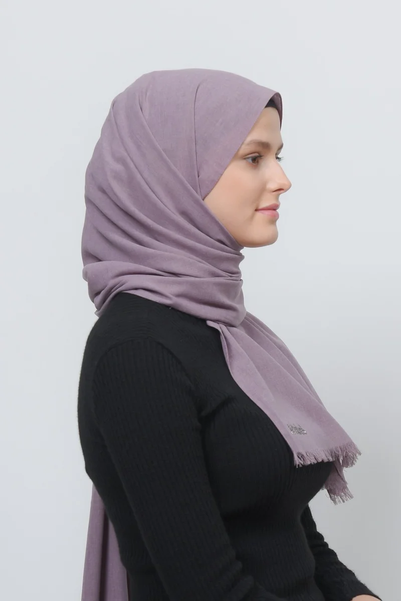 Altobeh Cotton Linen Hijab Shawl-Light Powder