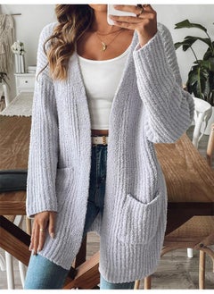 Generic Autumn And Winter New Women's Cardigan Sweater Fluff Warm Straight Casual Loose Sweater Cardigan Women 