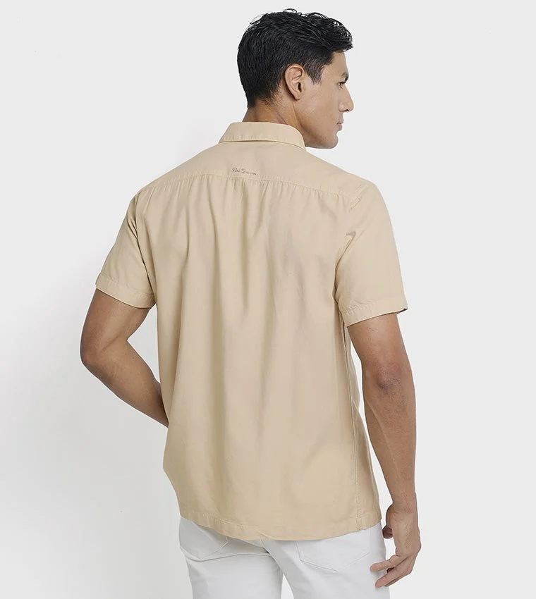Ben Sherman  Ben Sherman Men's Short Sleeve Solid Shirts for Men | Best Price UAE