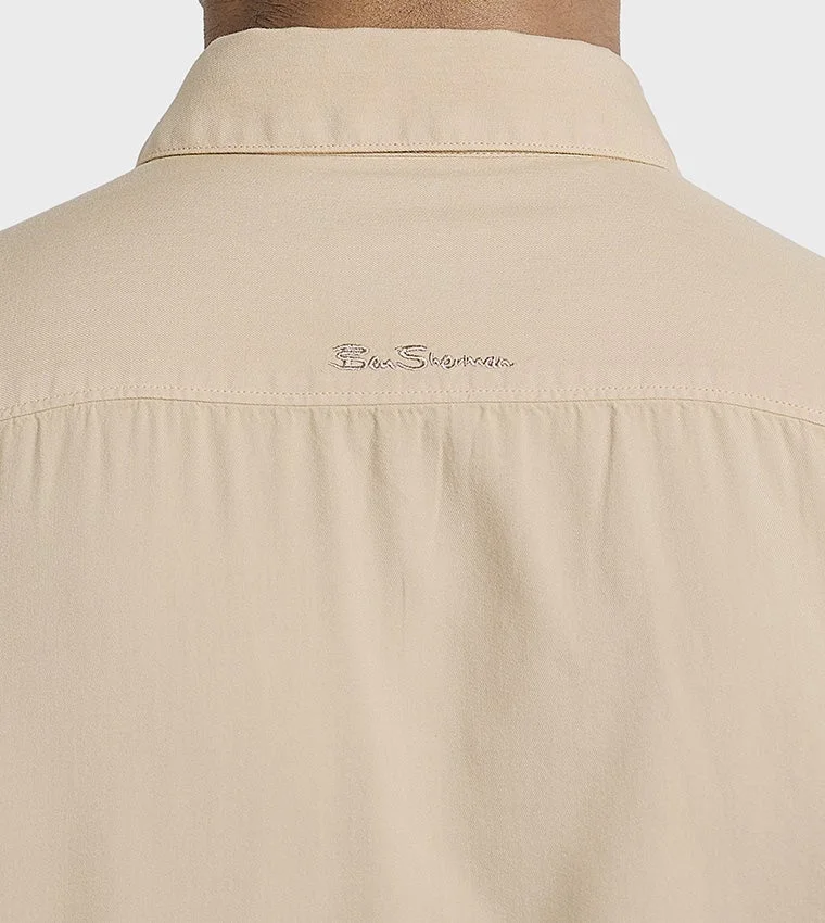 Ben Sherman  Ben Sherman Men's Short Sleeve Solid Shirts for Men | Best Price UAE
