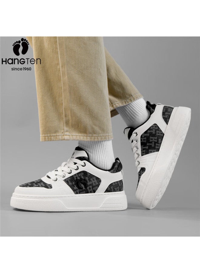 Hang Ten Men's Spring New Trendy Skate Shoes Fashion Sports Shoes Versatile Comfortable Casual College Style White Shoes For Men - Image 2