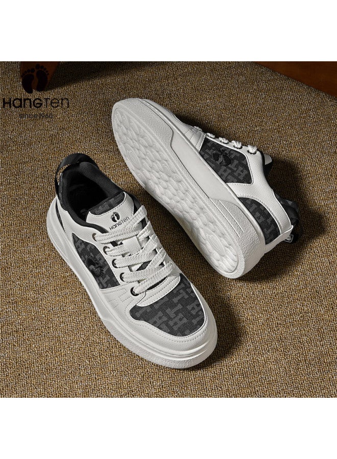 Hang Ten Men's Spring New Trendy Skate Shoes Fashion Sports Shoes Versatile Comfortable Casual College Style White Shoes For Men - Image 5