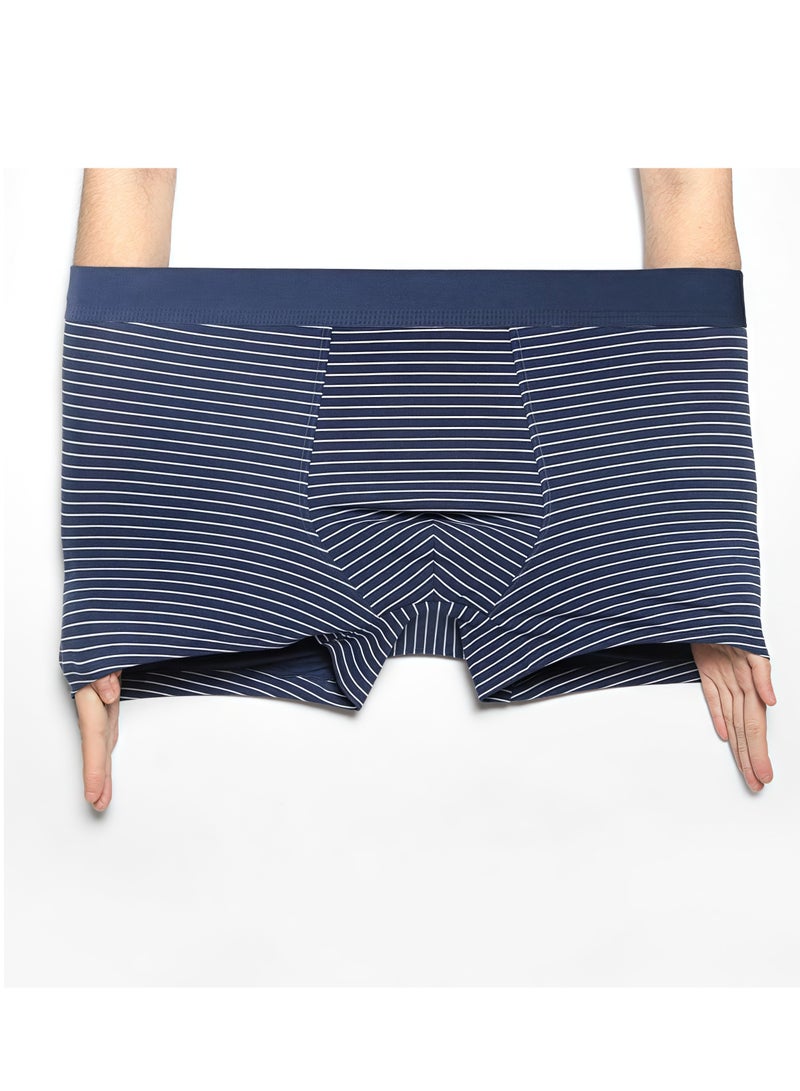 B.JOBSEN Men's 8-piece flat angle underwear - mid waist, summer exclusive, cool and breathable Modal Fabric、 Striped style multi-color sports flat underwear  - Image 4