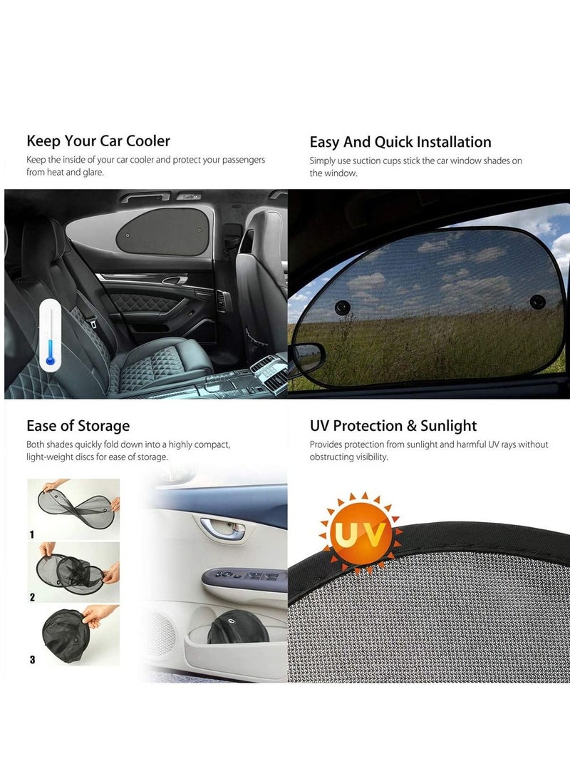 عبوتان من ستائر نافذة السيارة العالمية الملتصقة لنوافذ السيارة وحماية من وهج الشمس والأشعة فوق البنفسجية لطفلك وطفلك الرضيع والنوافذ الجانبية للسيارة تحجب أكثر من 98٪ من الأشعة فوق البنفسجية الضارة - Image 4