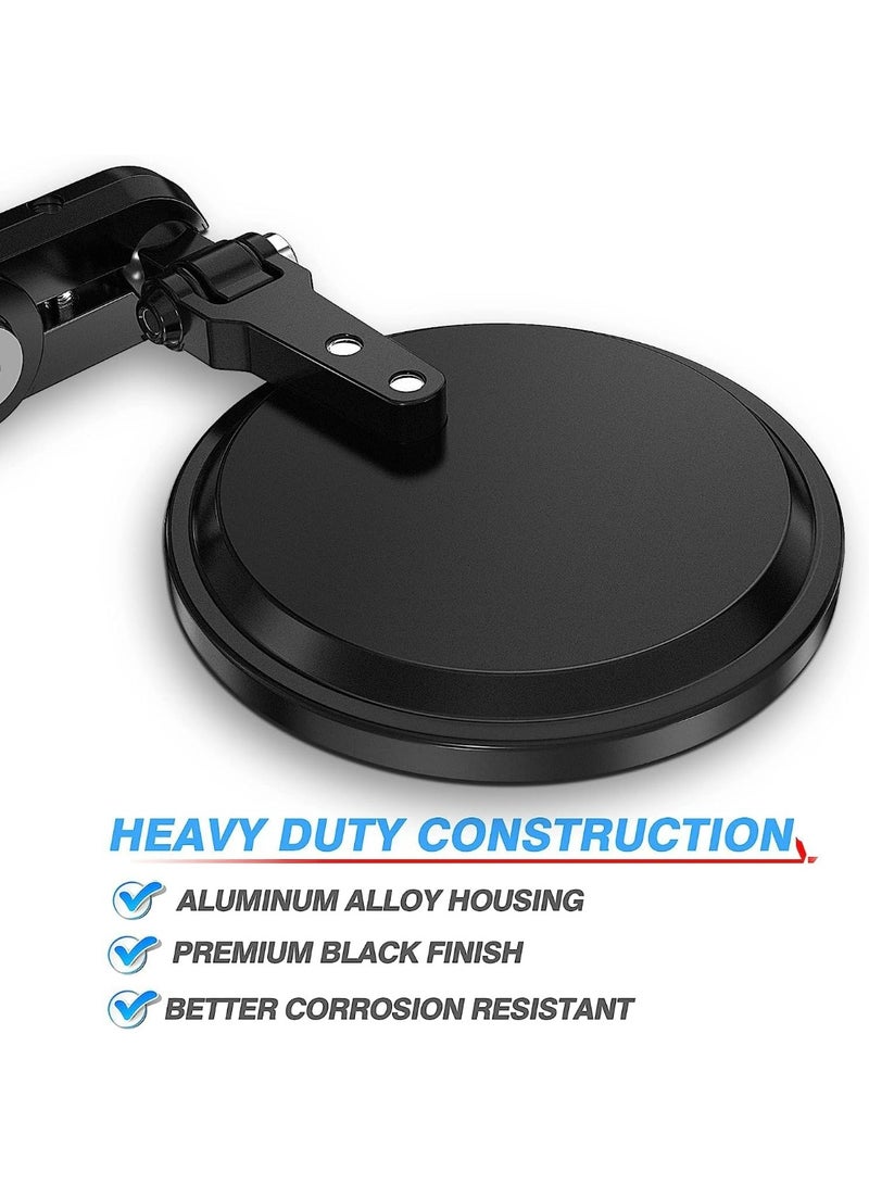 Oasisgalore Universal Motorcycle Mirrors - 3 Inch Round Folding Bar End Side Mirror Accessories Compatible with Honda, Scooter, Suzuki, Yamaha, Kawasaki, Victory and More - Image 4