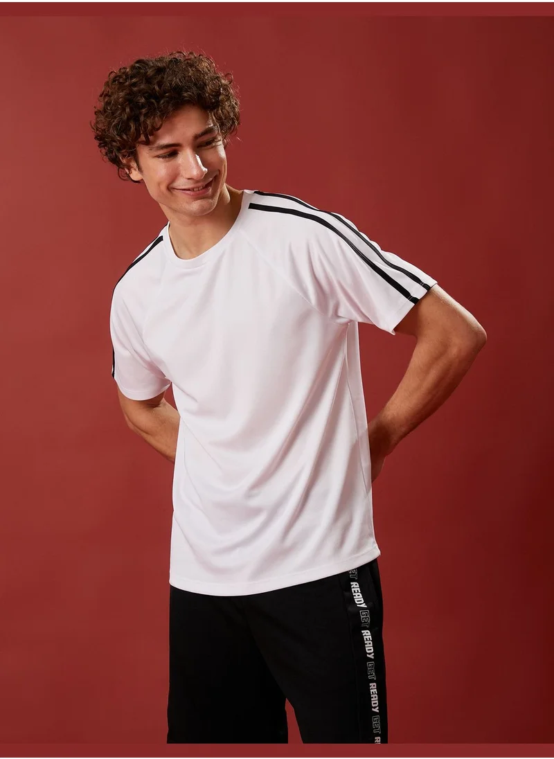 كوتون Sport T-Shirt Crew Neck Short Sleeve