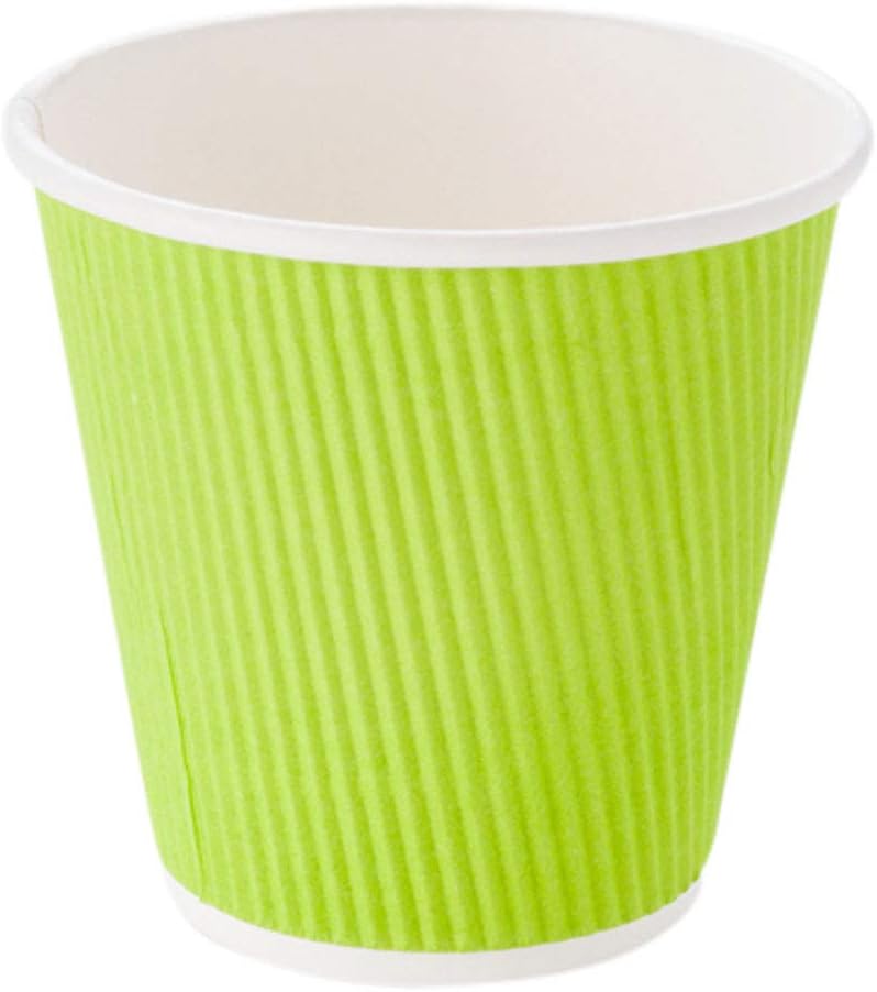 Restaurantware 8 Ounce Paper Coffee Cups, 25 Ripple Wall Disposable Paper Cups - Leakproof, Recyclable, Eco Green Paper Hot Cups, Insulated, Matching Lids Sold Separately - - Image 5