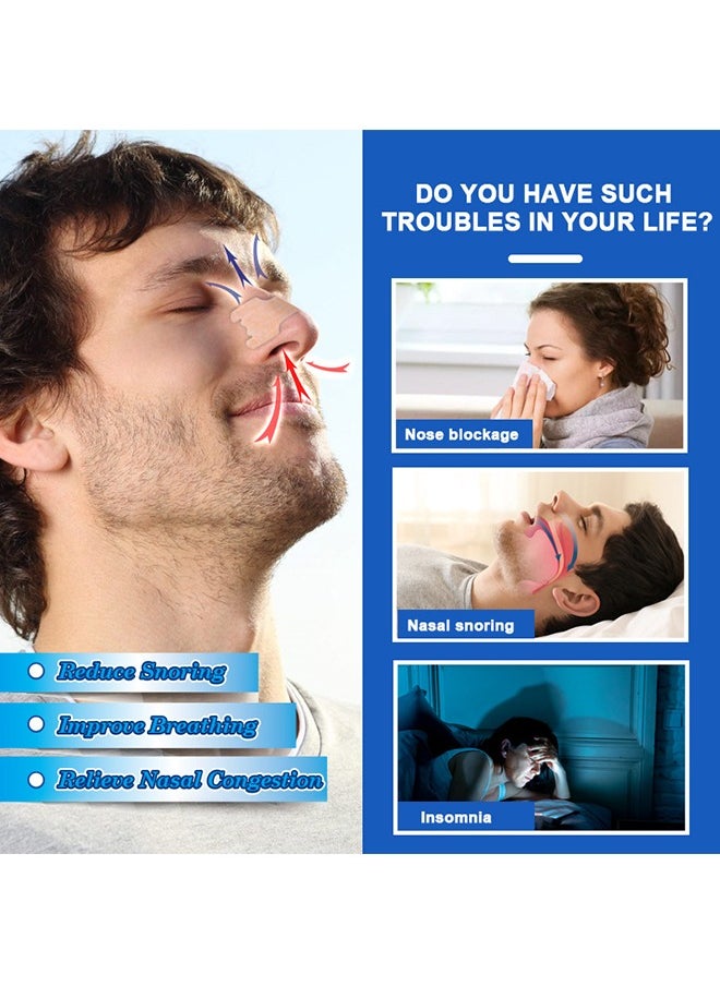 2 Boxes Anti Snore Nasal Strips, Nose Strips for Breathing Relieve Nasal Congestion, Extra Strength Anti Snoring Solution