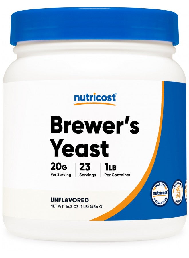 Nutricost Nutricost Brewers Yeast Powder 1LB (16oz) - Non-GMO, Vegetarian Friendly - Image 1
