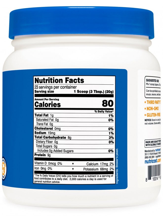 Nutricost Nutricost Brewers Yeast Powder 1LB (16oz) - Non-GMO, Vegetarian Friendly - Image 3