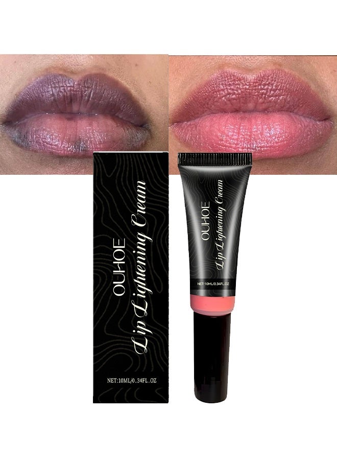OUHOE Lip Lightening Cream - for Dark Lips Lip Brightener, Help fade lip discoloration with Alpha Arbutin & Licorice Extract | Scented 10ml - Image 1