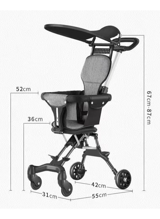 Baby Stroller, Lightweight Stroller, Baby & Toddler Umbrella Stroller with Pop Out Sun Visor, Travel Stroller with One-Click Fold, Kids Pushchair for Infants, Newborns