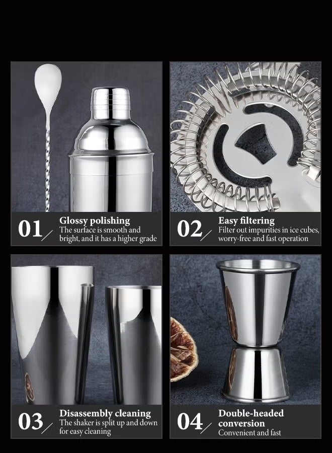 سوفام 25 مجموعة من محلات كوكتيل، ومجموعة أدوات لساقي من الفولاذ غير القابل للصدأ، مع دعامات أككسيكي، تُستخدم في الحانات المهنية أو الحانات المنزلية، تحتوي على 4 قطع من حجر الويسكي. - Image 3