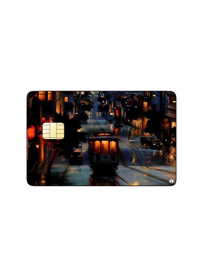 RKN PRINTED BANK CARD STICKER Aesthetic City View At Night - Image 1