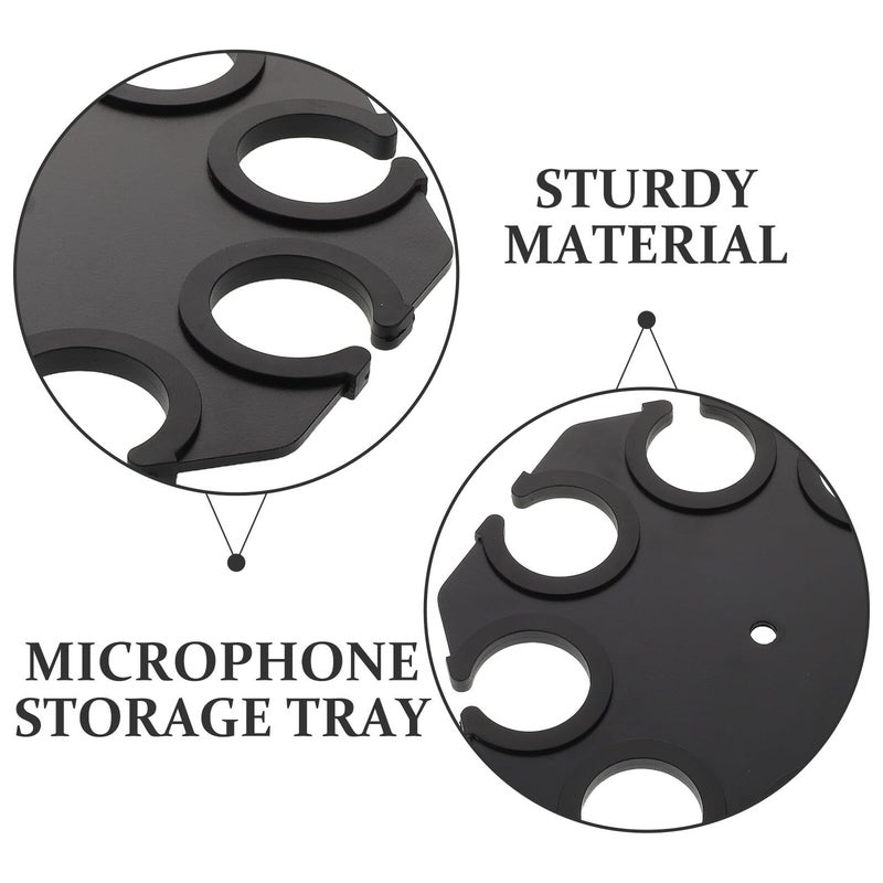 Octagonal Microphone Stand Tray With Clamp And Shock Mount For Desk Stage Storage - Image 4
