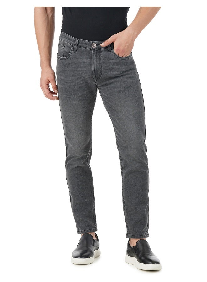 inkd Men's Regular Jeans (Grey Grounds_28) - Image 2