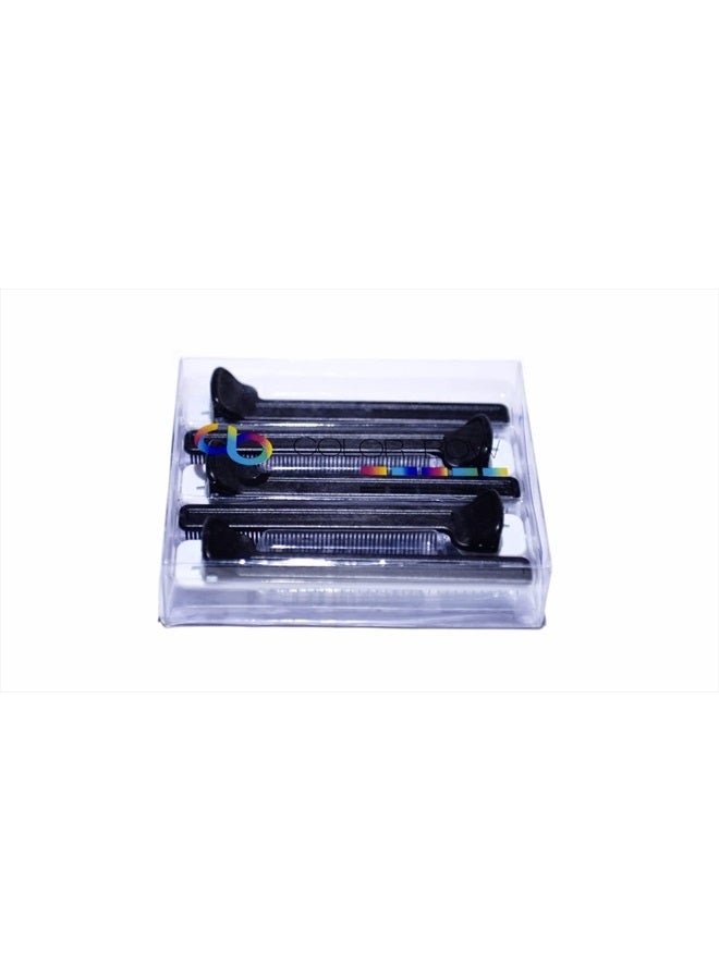 ColorBow Teasing Clip Comb (5 Pack) Hair Coloring Styling Tools for Highlights Balayage Ombré Trimming Cutting Flat Iron Guide - Hair Straightener Comb - Flat Iron Comb - Straightening Comb - Image 3