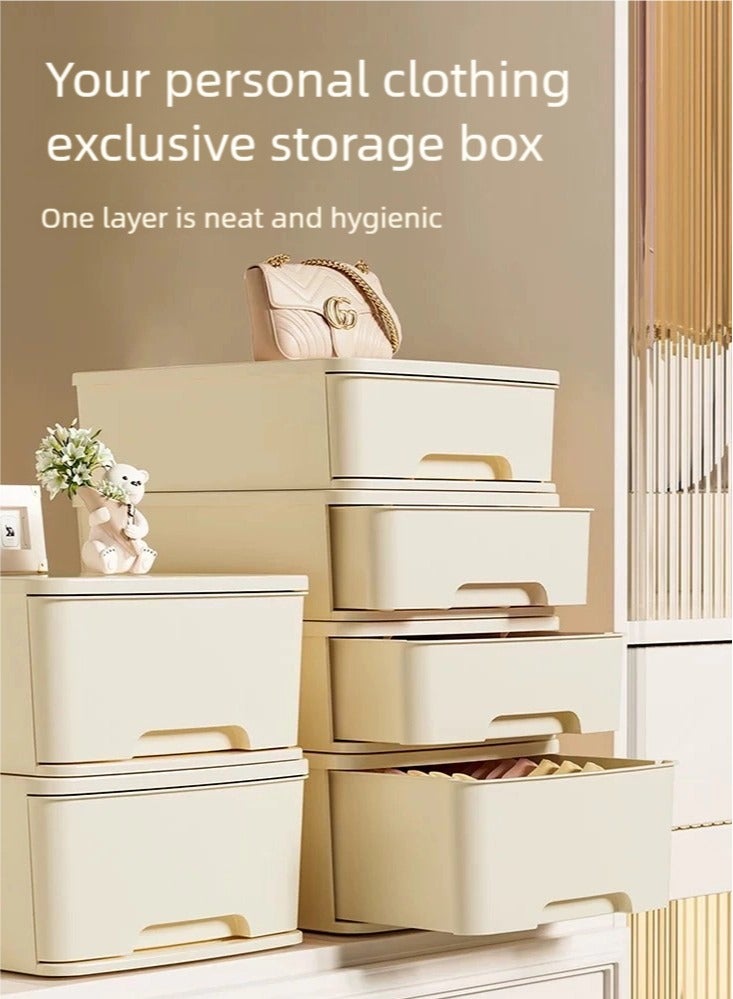 nehem Drawer Organizer for Bras, Panties & Socks – Dustproof & Moisture-Resistant Closet Storage Box with Dividers, Handles – Underwear Lingerie Drawer Organizer for Cabinets - Image 2