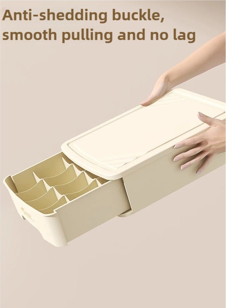 nehem Drawer Organizer for Bras, Panties & Socks – Dustproof & Moisture-Resistant Closet Storage Box with Dividers, Handles – Underwear Lingerie Drawer Organizer for Cabinets - Image 3