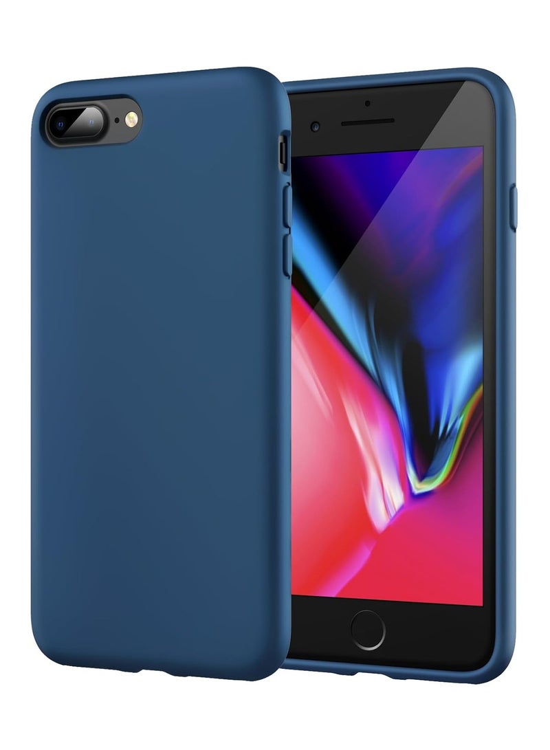 DUSALA iPhone 7 Plus Case, iPhone 8 Plus Case,  Liquid Silicone Phone Case for iPhone 7 Plus / 8 Plus 5.5 Inch, Colorful Silky-Soft Protective Cover (Blue) - Image 1