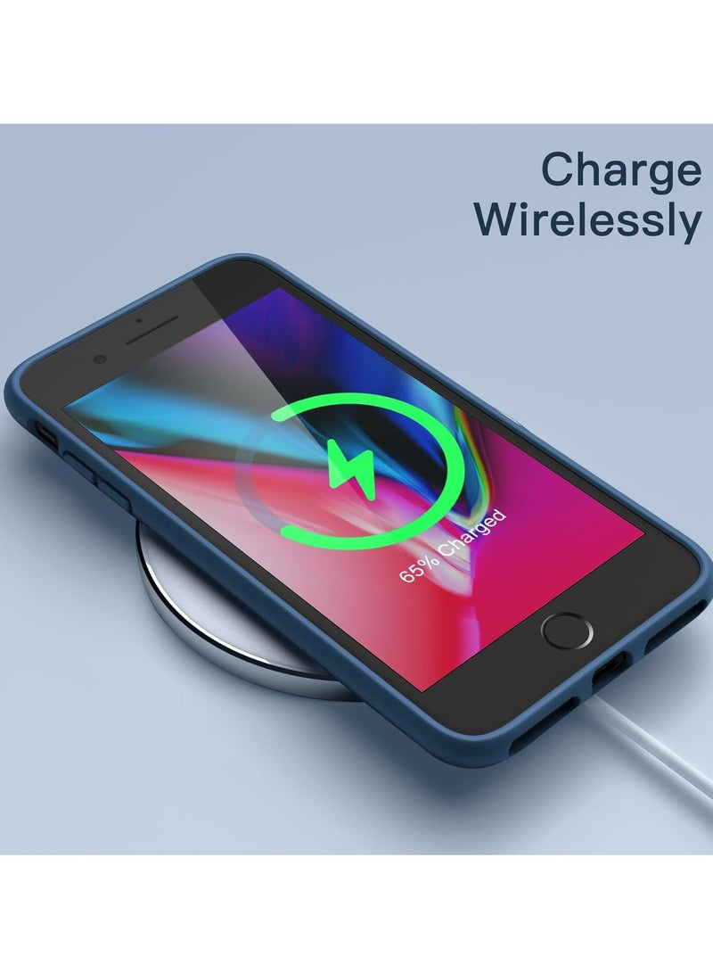 DUSALA iPhone 7 Plus Case, iPhone 8 Plus Case,  Liquid Silicone Phone Case for iPhone 7 Plus / 8 Plus 5.5 Inch, Colorful Silky-Soft Protective Cover (Blue) - Image 3