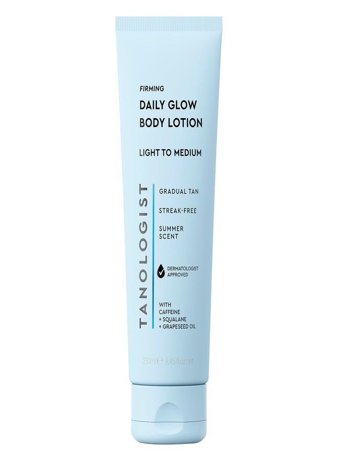 Tanologist Firming Daily Glow Body Lotion, Light/Medium, Gradual Tanning Lotion, No Fake Tan Smell, Streak-Free & Natural-Looking Self Tanner, Vegan, 8.45 fl. oz/250 ml Tube - Image 1