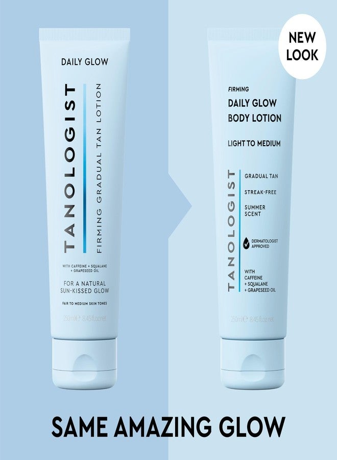 Tanologist Firming Daily Glow Body Lotion, Light/Medium, Gradual Tanning Lotion, No Fake Tan Smell, Streak-Free & Natural-Looking Self Tanner, Vegan, 8.45 fl. oz/250 ml Tube - Image 2