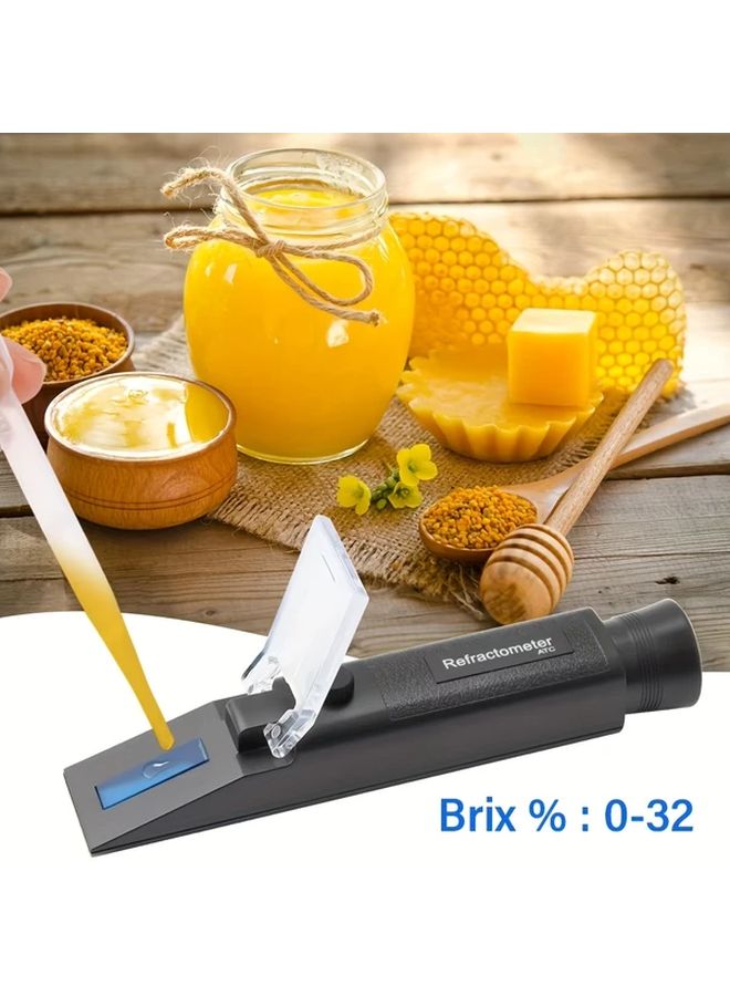Brix Refractometer 0 32 Percent ATC Sugar Concentration Tester For Honey Jam Juice - Image 2