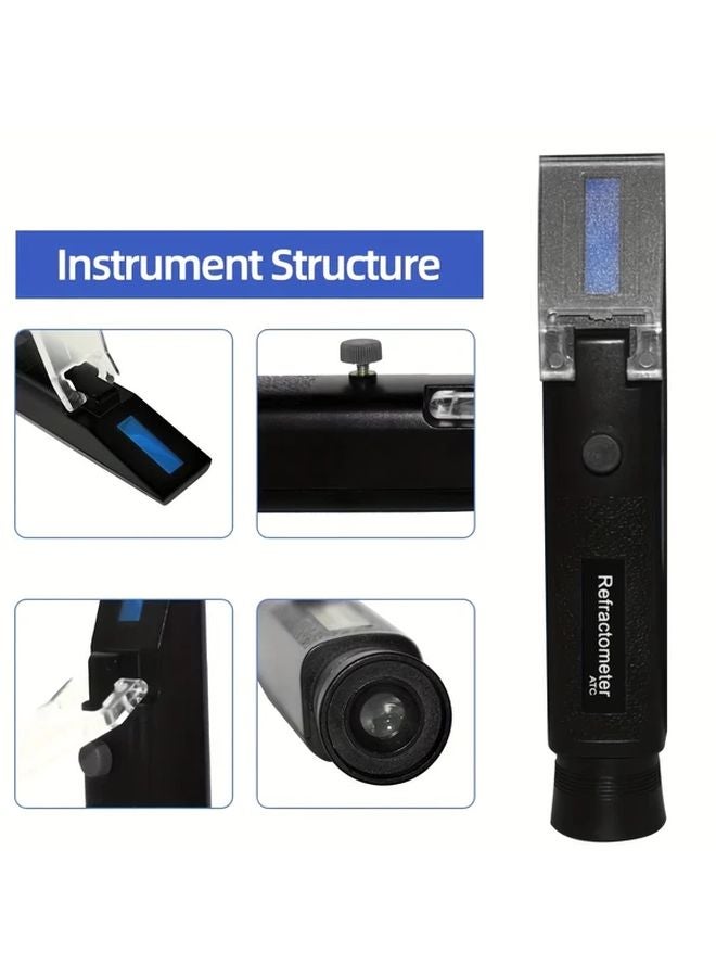 Brix Refractometer 0 32 Percent ATC Sugar Concentration Tester For Honey Jam Juice - Image 5