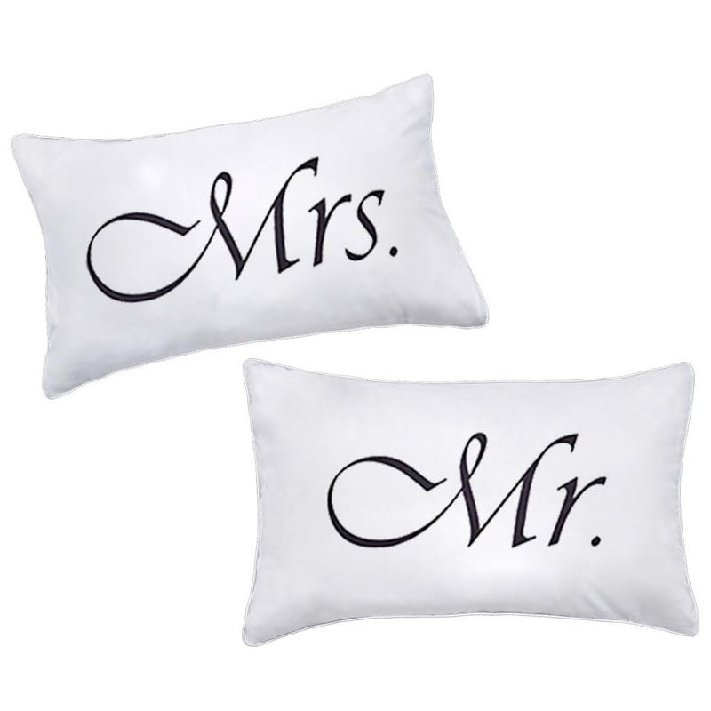 DasyFly Mr and Mrs Pillow CasesHis and Hers Couples Pillowcases Romantic Anniversary VDay Christmas Wedding Gifts for The CoupleMr And Mrs Gifts for Him for Her