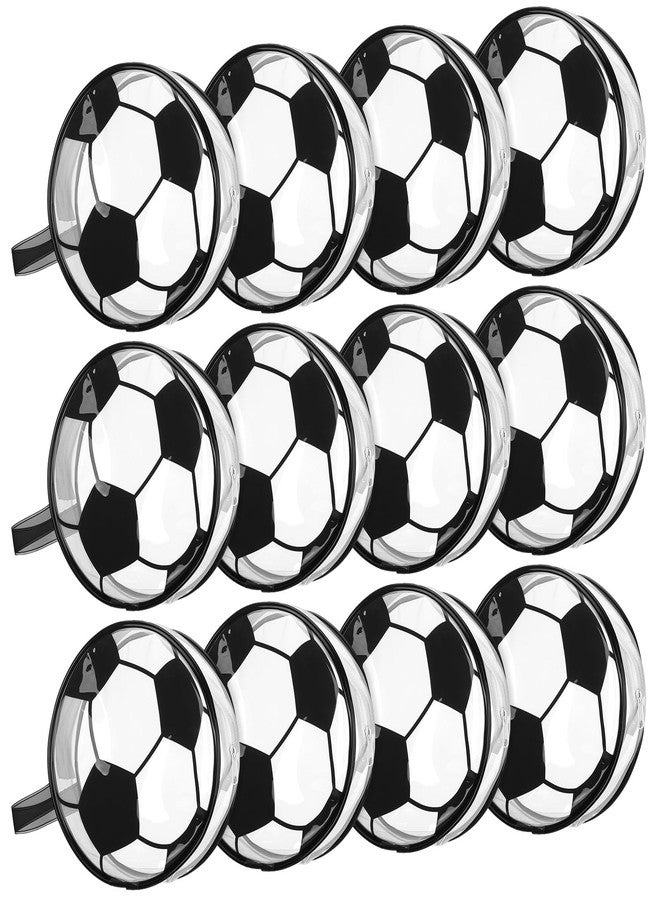 Reginary 12 Pcs Soccer Cosmetic Bag Gifts Accessories for Makeup Bags Soccer Clear PVC Cheer Case Toiletry Zipper Pouch Waterproof Travel Toiletry Handbag Purses Organizer for Soccer Team Gift - Image 1