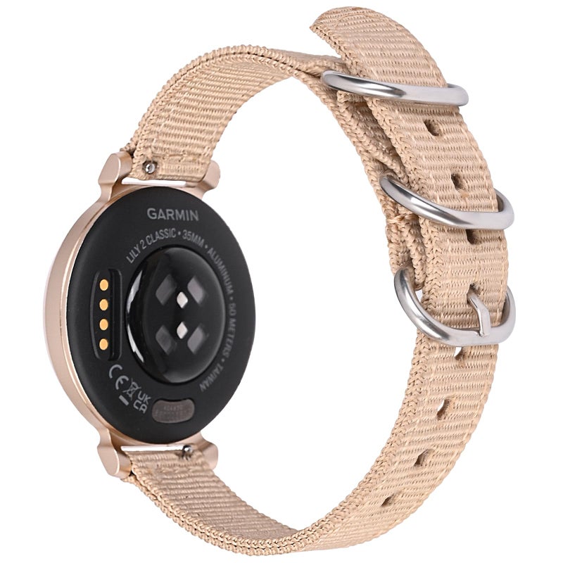 C2D JOY Canvas Nylon Band Compatible with Garmin Lily 2/Lily 2 Active Replacement Band Smart Watch band for Women- Grey - Image 2