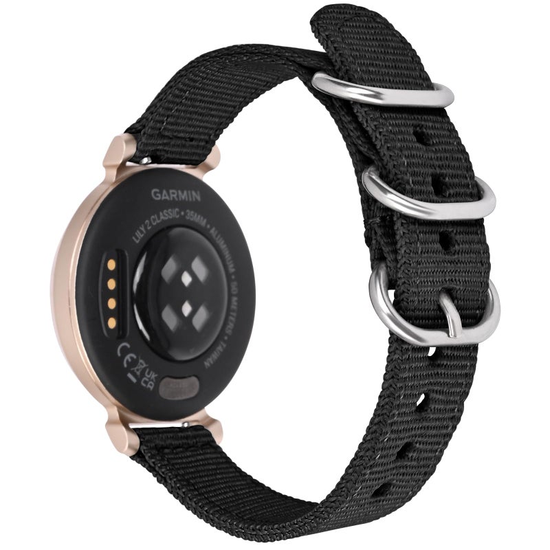 C2D JOY Canvas Nylon Band Compatible with Garmin Lily 2/Lily 2 Active Replacement Band Smart Watch band for Women- Grey - Image 4