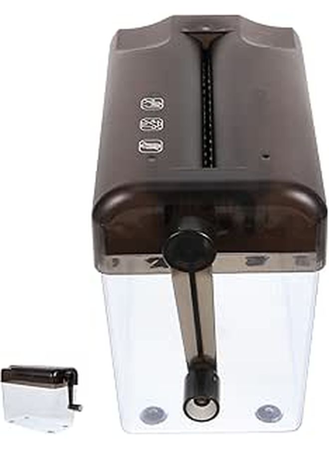 Manual Paper Shredder A6 Hand Crank Gray Office Portable Document Shredding Tool - Image 1