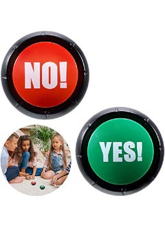 2 Packs Sound Button Yes No Button With Sound And Light Talking Button Funny Party Quiz Contest Answer Button Props Game Show Buzzers For Adults Teens Boys Girls