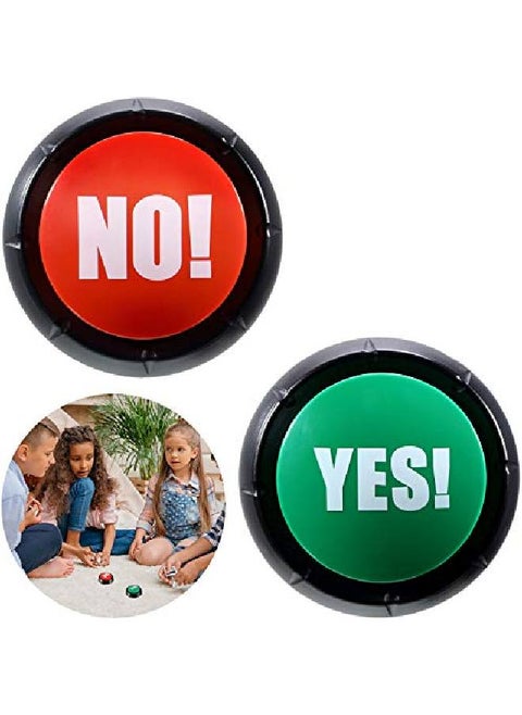 2 Packs Sound Button Yes No Button With Sound And Light Talking Button Funny Party Quiz Contest Answer Button Props Game Show Buzzers For Adults Teens Boys Girls