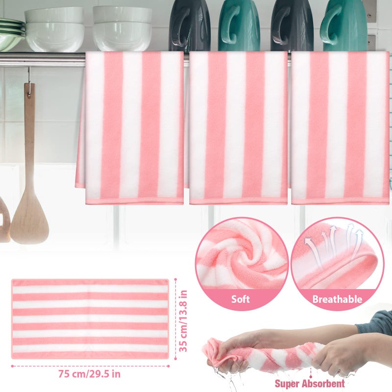 Zubebe Oven Mitts and Pot Holders with Kitchen Towels Set of 7, Valentine Gift for Women Heat Resistant Oven Gloves Hot Pads Kitchen Hand Towels for Cooking Baking(Pink) - Image 4