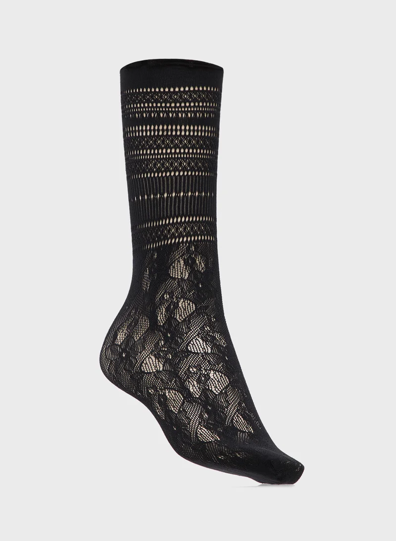 Ginger Lace Crew Socks