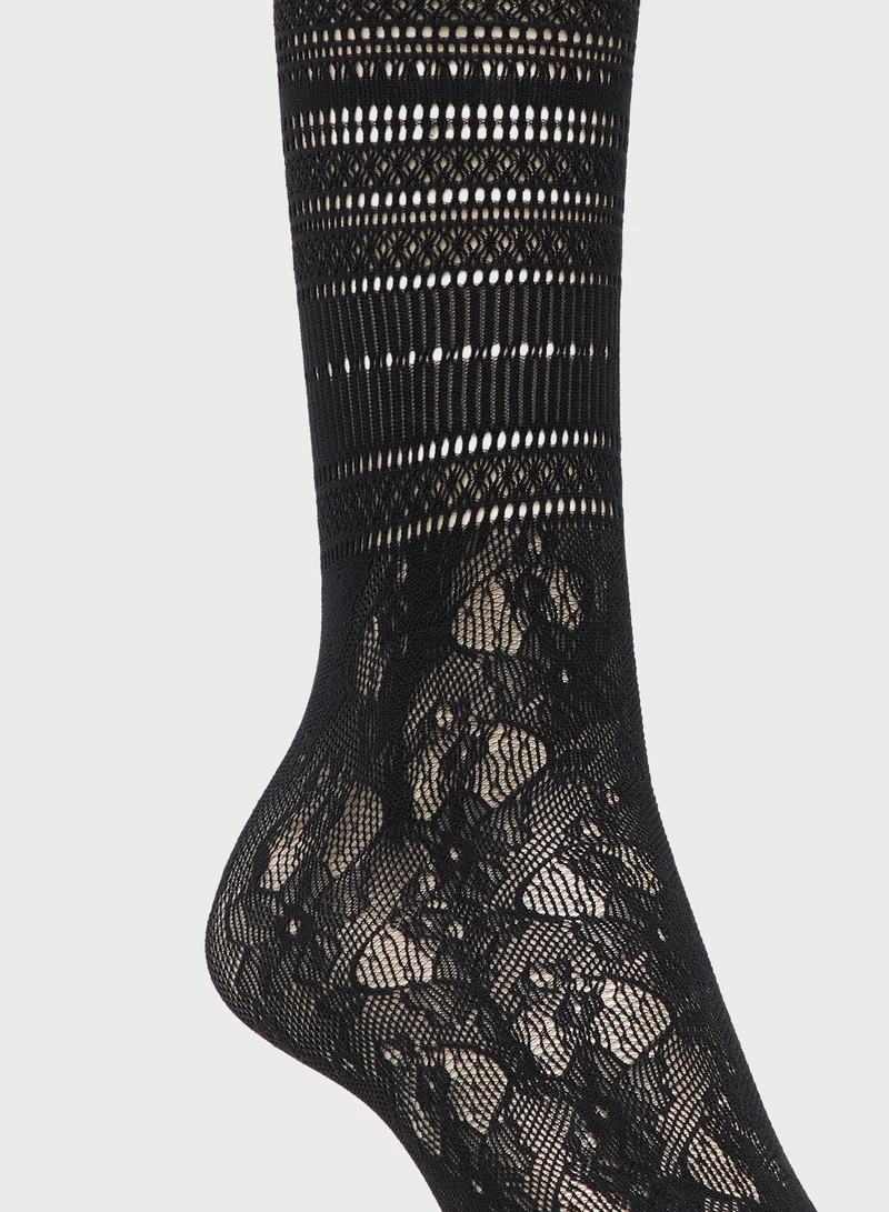 Ginger Lace Crew Socks