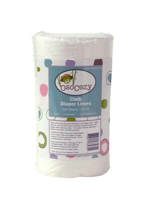 OsoCozy Flushable Diaper Liners - Make Cloth Diapering Convenient with Easy, Quick, Cloth Diaper Liners - Super Soft and Gentle on Baby's Skin - Image 1